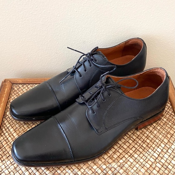 FLORSHEIM Black Postino Cap Toe Oxford Men Shoes - Picture 1 of 12